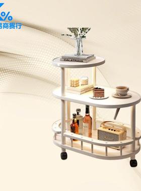 简约可移动沙发26331边几床柜茶头几客厅小户型卧室窄实木置物款