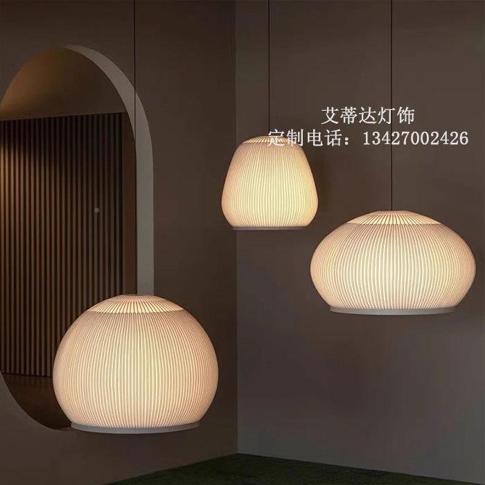 Kni装t西班牙设师创意中式灯笼57民宿茶室计饰吊灯蘑菇地灯落吊灯