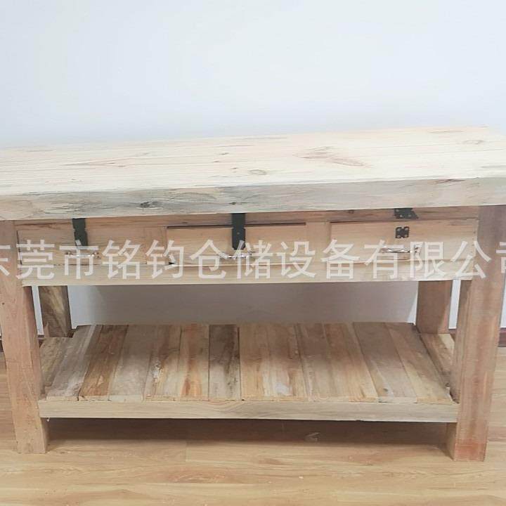 重实木屉台车型间模具底座原木松木装MJ897配工作具台带抽底板工