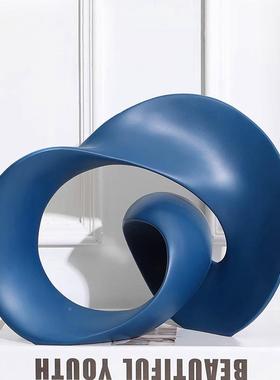 现代摆欧式轻奢螺旋弯曲摆件样板间售楼处装书房客AD106厅软氛围