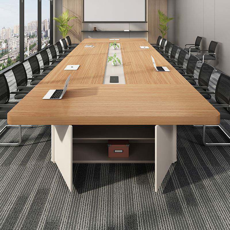 会议长家桌约现代办公室桌椅组合长方形接待洽谈长无品牌/条简桌