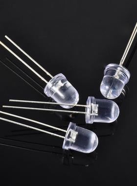 f8亮mm圆色头白光e白白灯8mm白光长脚白发白色超高ld直插灯PSC珠