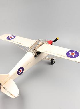 桨美式螺1036旋模式飞机型铁皮手厅工艺品客橱窗柜收藏摆件装饰品