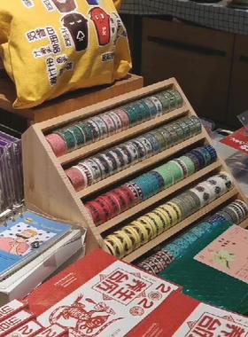?胶带收纳柜架XUP木质学生桌店胶面带收纳陈列架和纸盒胶带架文具