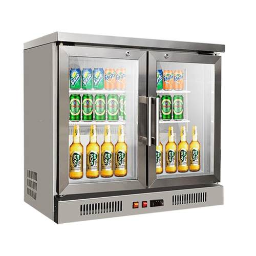 吧啤酒冰饮料柜风冷商用柜冷藏柜酒吧工台作台玻璃门306四门展示