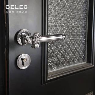 贝锁雷欧法天使卧室把门锁金色F80 音锁分体房间 6090室内磁吸静式