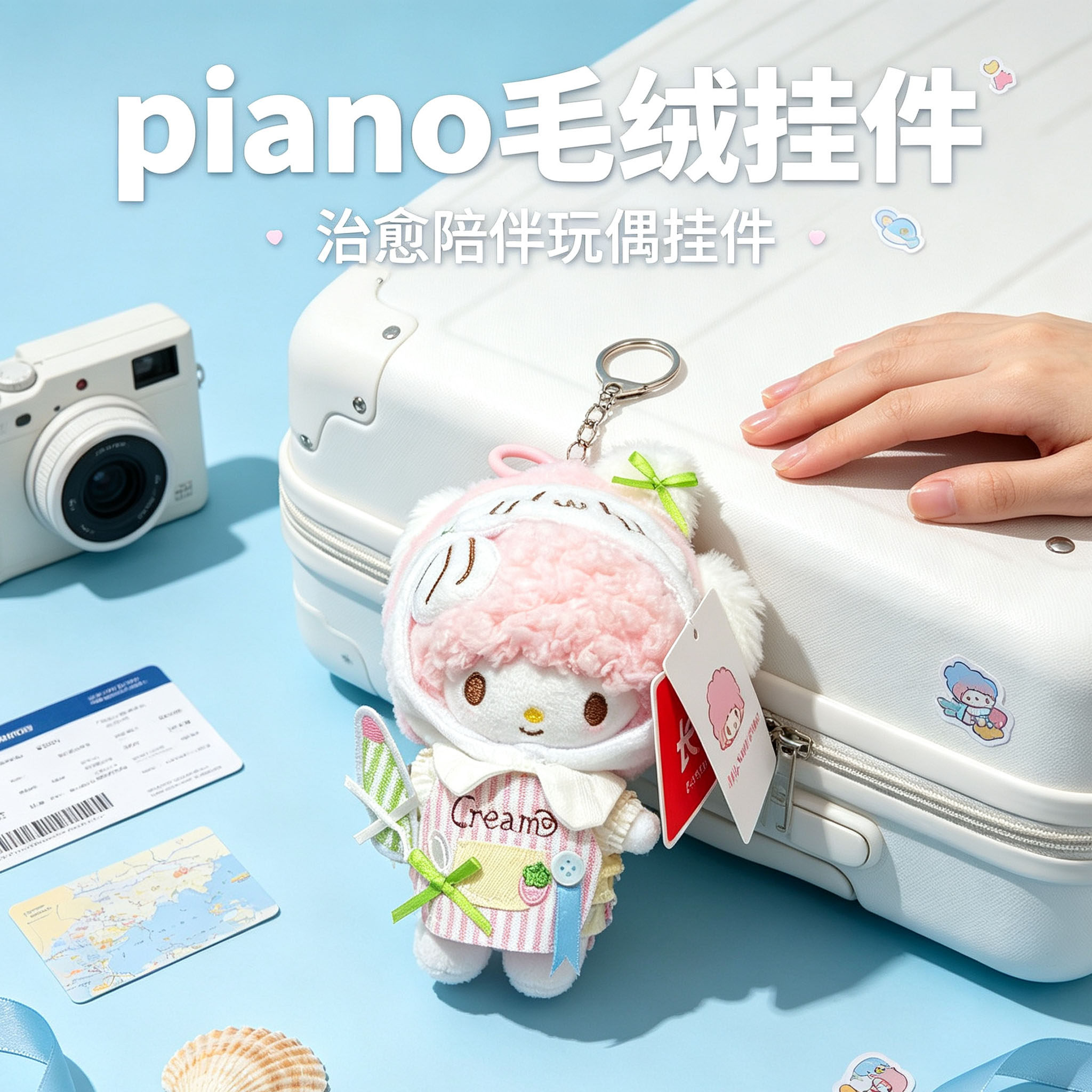 小羊piano玩偶挂件毛绒挂件礼物
