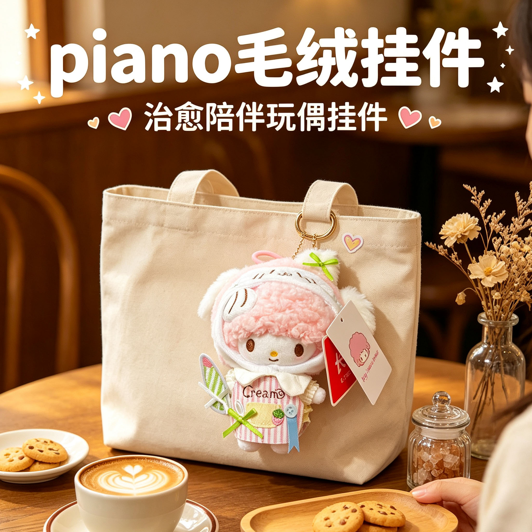小羊piano玩偶挂件毛绒挂件礼物