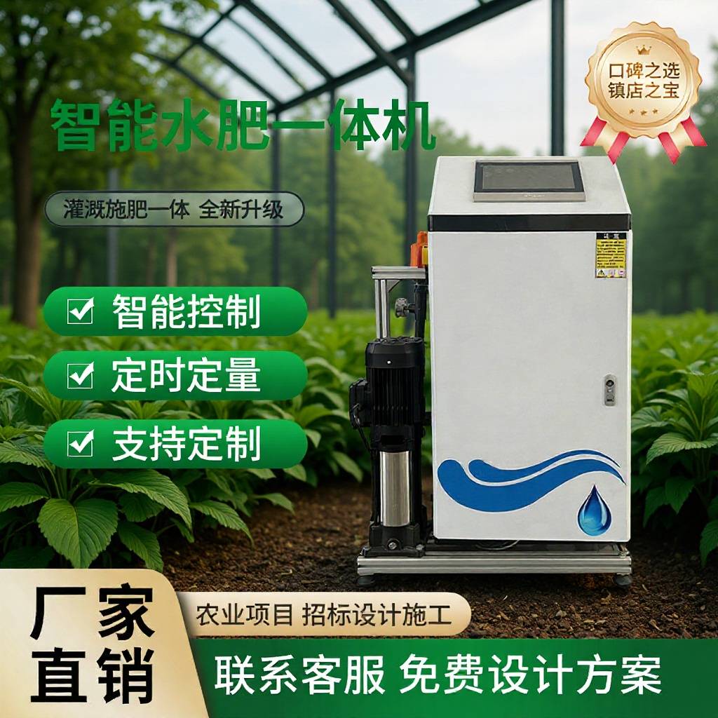 智能水肥一体机加肥农田灌溉施肥器定时播种机机械撒肥机一体化