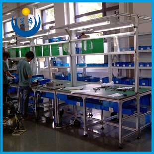 自动化不锈钢滚筒流水线操作台 防静电检验桌 铝合金组装生产线
