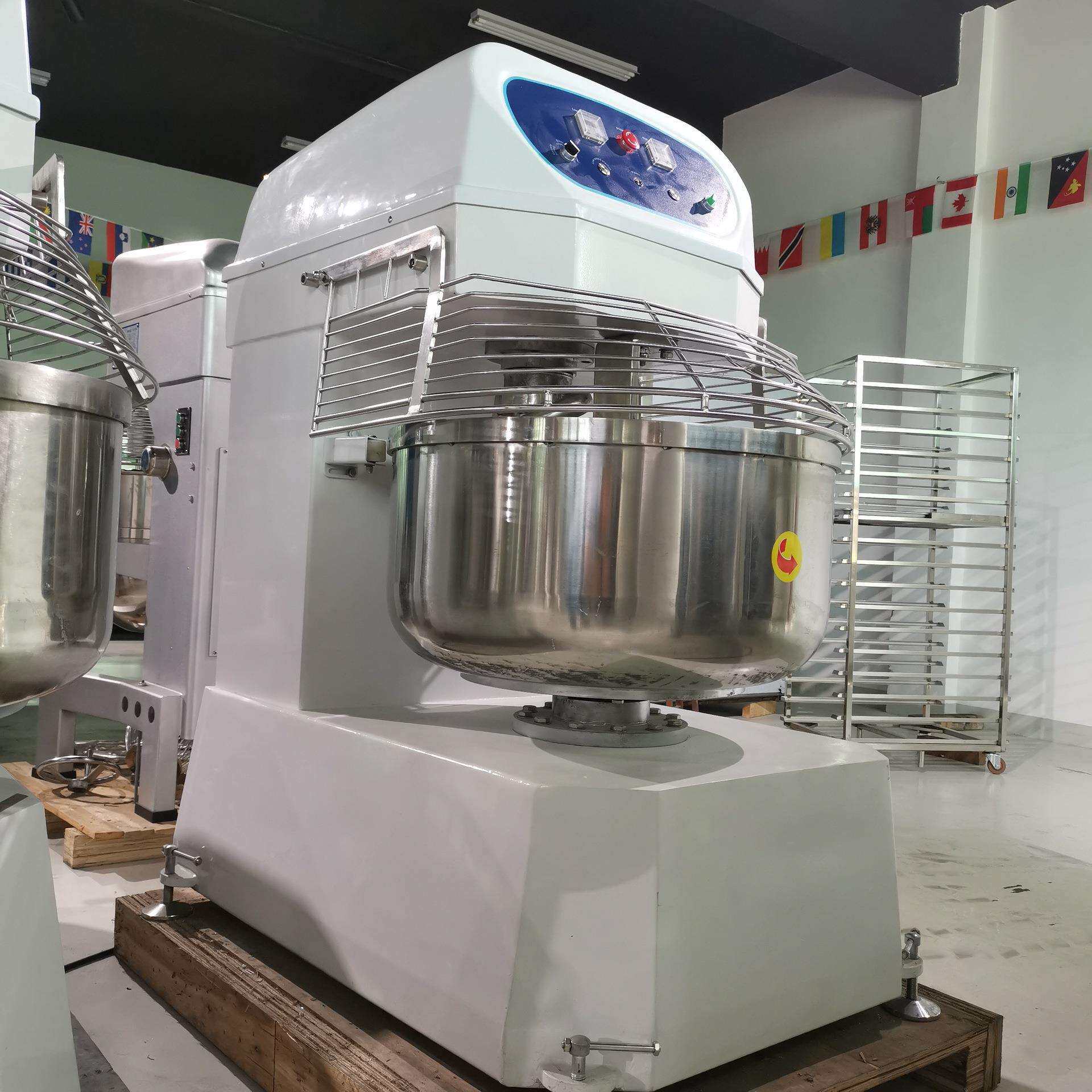 H200大型和面设备 双速双动揉面机 75公斤面粉搅拌设备和面机商用
