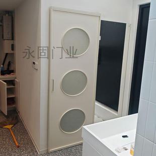 定制包豪斯铝合金洞洞门厕所拉门厨房幽灵门谷仓门吊轮移门开 门
