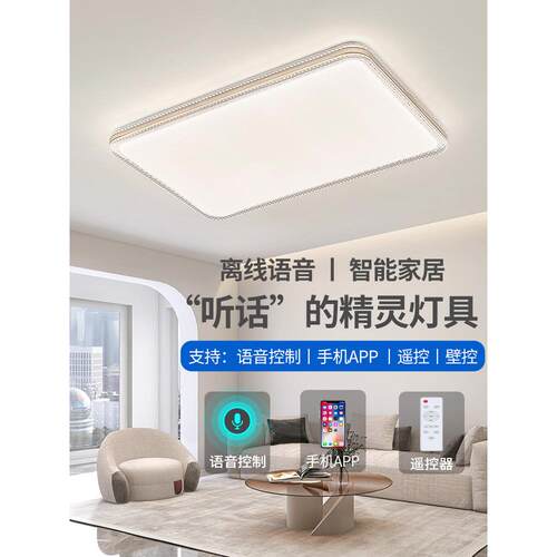 Led吸顶灯客厅灯主卧室灯2025全新声控中山灯全屋包装组合