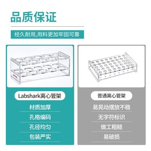 Labshark有机玻璃塑料离心管架试管架EPPCR管架子5 10 15ml毫升