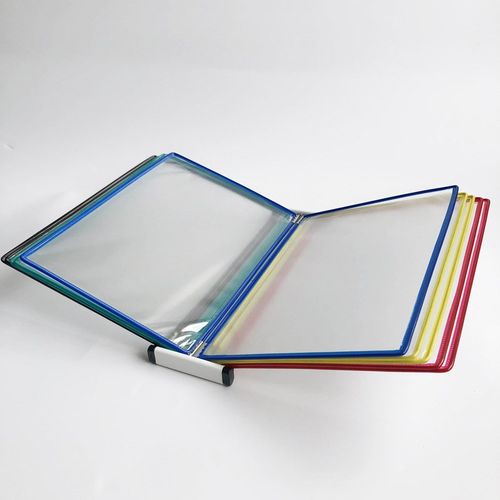 10页壁挂展示文件夹A4挂墙式10孔强磁吸壁挂展示文件架翻页资料夹