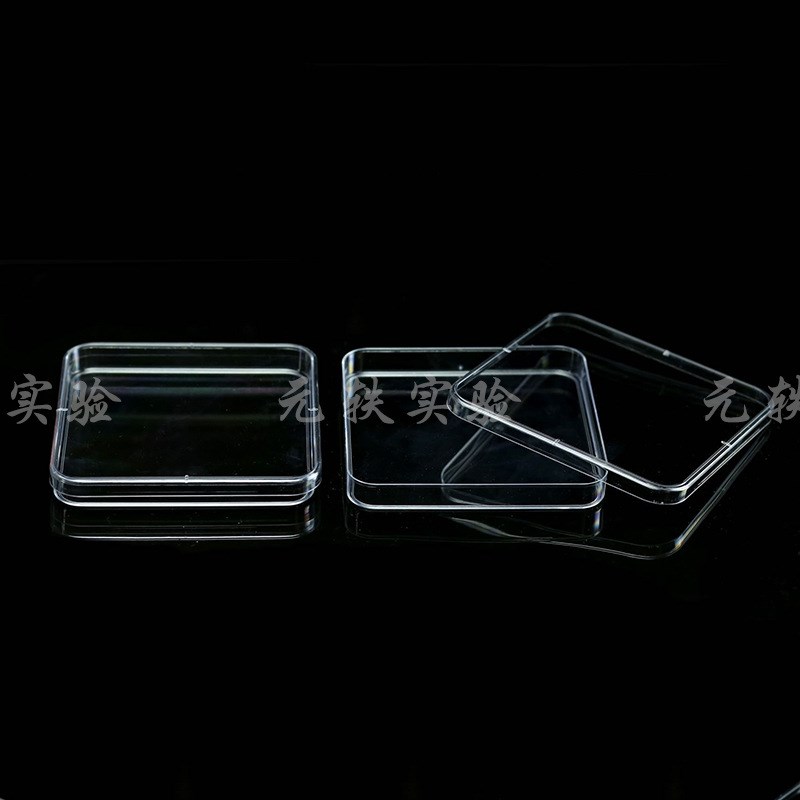 元轶培养皿方形100/130mm 一次性塑料透明细胞培养皿细菌培养皿