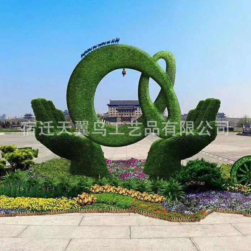 仿真组合绿雕 景观公园大型动植物工艺品雕塑 造型人造草雕厂家