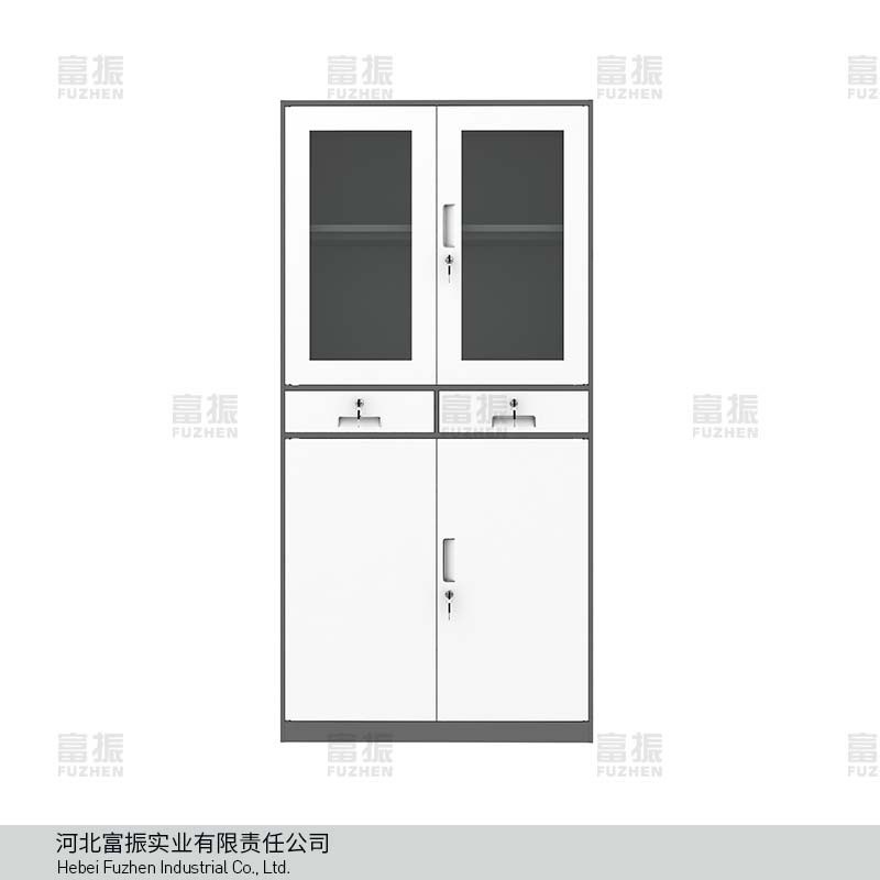文件柜工厂办公室铁皮柜资料柜档案柜凭证柜子带锁玻璃储物柜