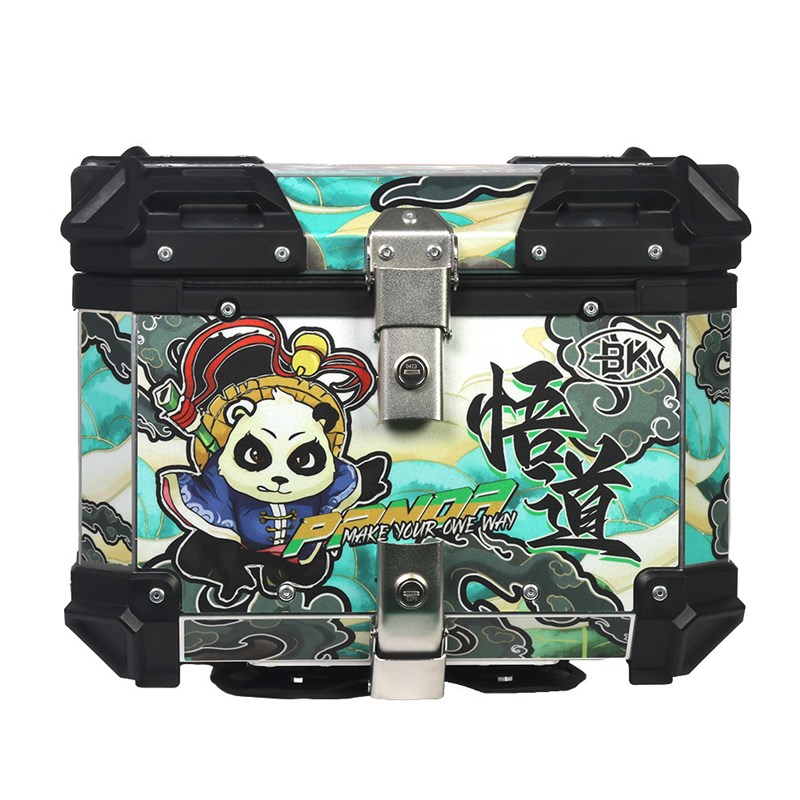 新款45L贴画摩托车铝合金快拆尾箱踏板车储物箱小牛九号电动车后