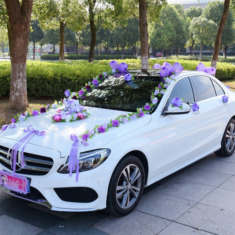 2019新款婚车装饰仿真花婚车套装 韩式花车拉花布置策划L3P款