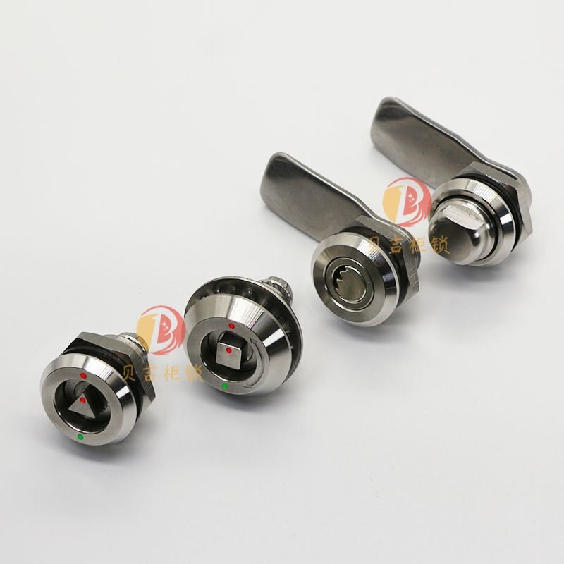 不锈钢月牙型转舌锁灯箱MS705三角锁旋钮锁户外配电箱网络控制柜