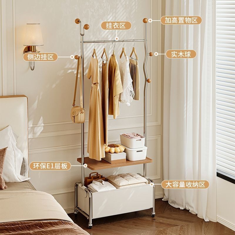 卧室挂衣架转角小型落地衣帽架入户门口家用客厅可移动玄关置物架