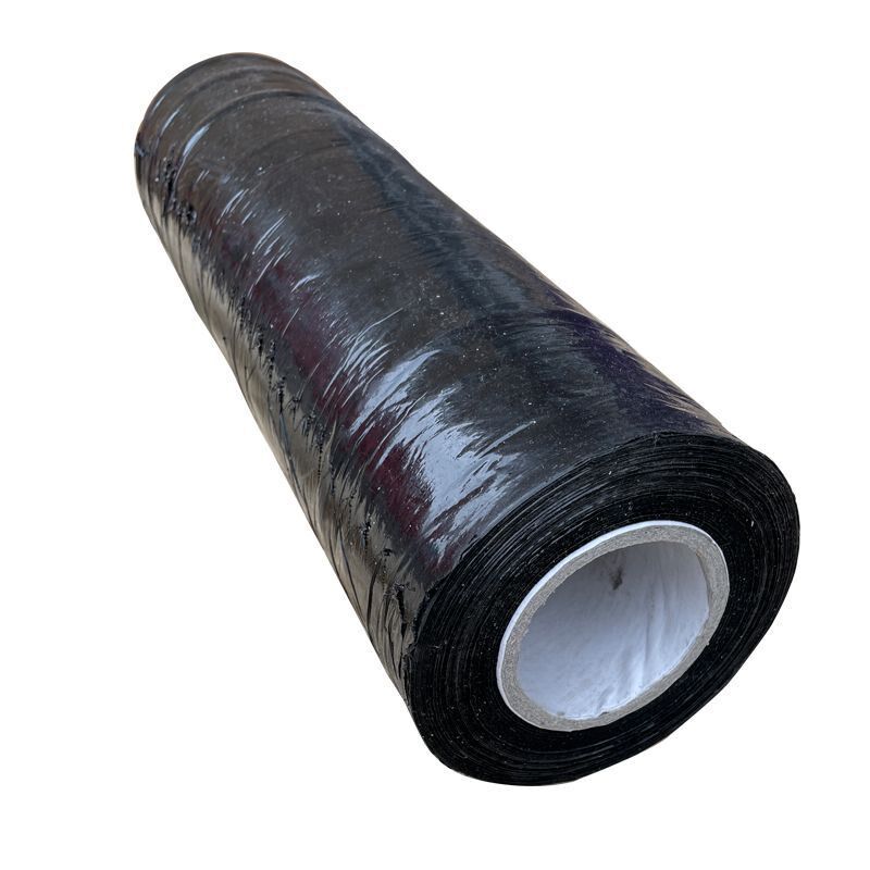 缠绕膜打包搬家黑白两色工业大卷塑料透明自粘薄膜保护包装膜