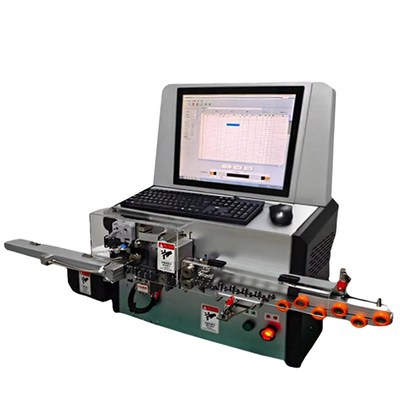 全自动穿号码管机电脑剥线打端机自动裁线剥皮一体穿号码管机