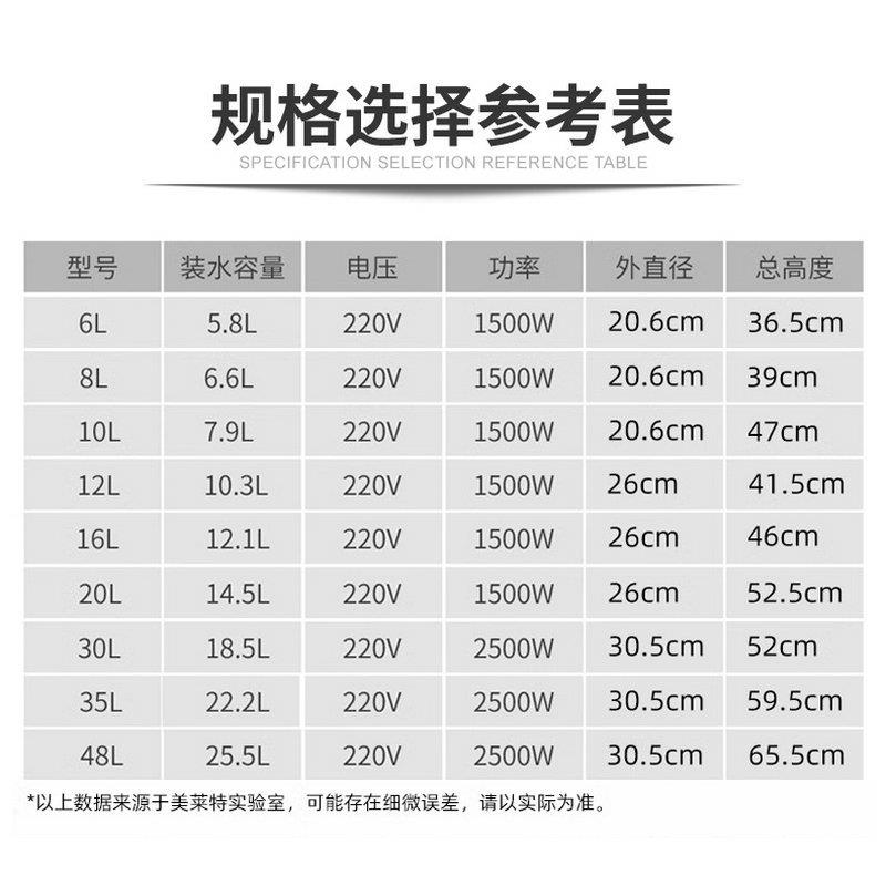 美莱特6-48L温电热开瓶不锈钢保桶开水机电开ML-15K水桶家用开水