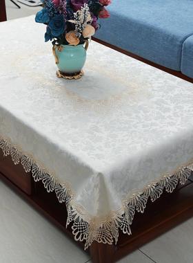 式欧茶几桌布丝厅茶几布布艺现蕾代简约长方形奢华餐桌客桌布F76M