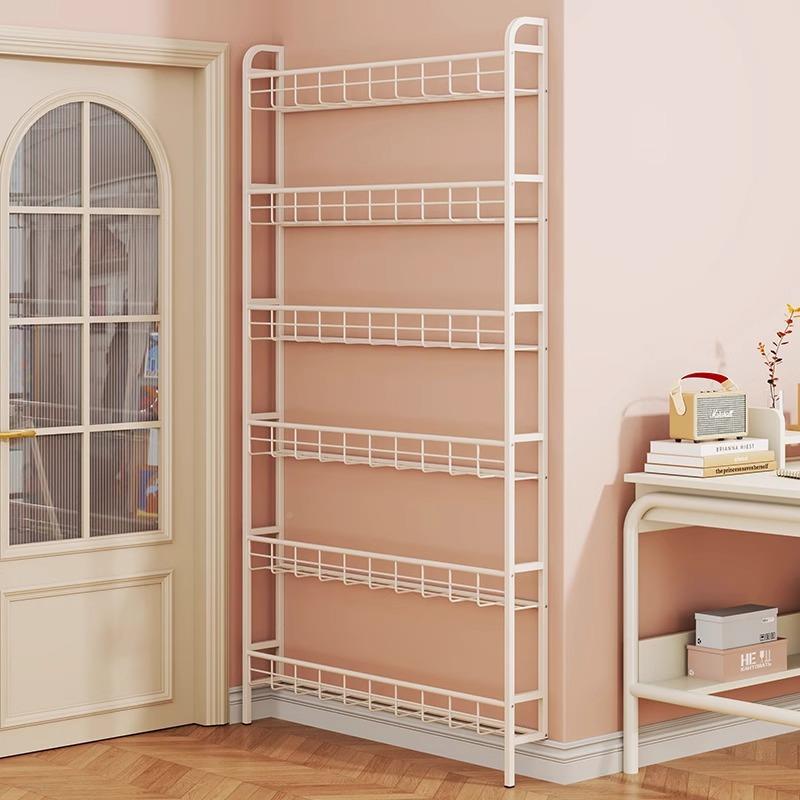 儿OSS架门后靠墙书本绘本一体置架童过道超薄多层收纳架书收纳物
