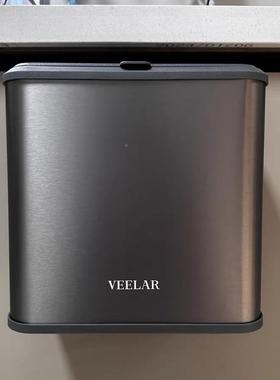 VELAR厨房垃圾桶挂式家用颜款免弯腰小号BSC厨E余带新盖壁挂高值