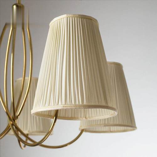 新款法式铜浪漫布意艺全吊灯美式简约创客设868计厅卧室餐厅全铜