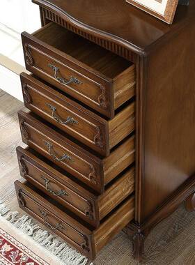 美式五斗柜厅收纳柜全ZG-85853实木柜子储合物子柜卧室柜客靠墙组