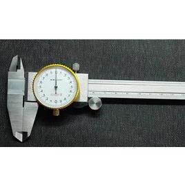 百NFX工/泸/申工恒量金属带表盘0游标卡尺中性包工装塑料盒0-15MM