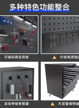 汽修组工具柜4S店移动工具车抽式重型工合作台多屉修功能CJW维工