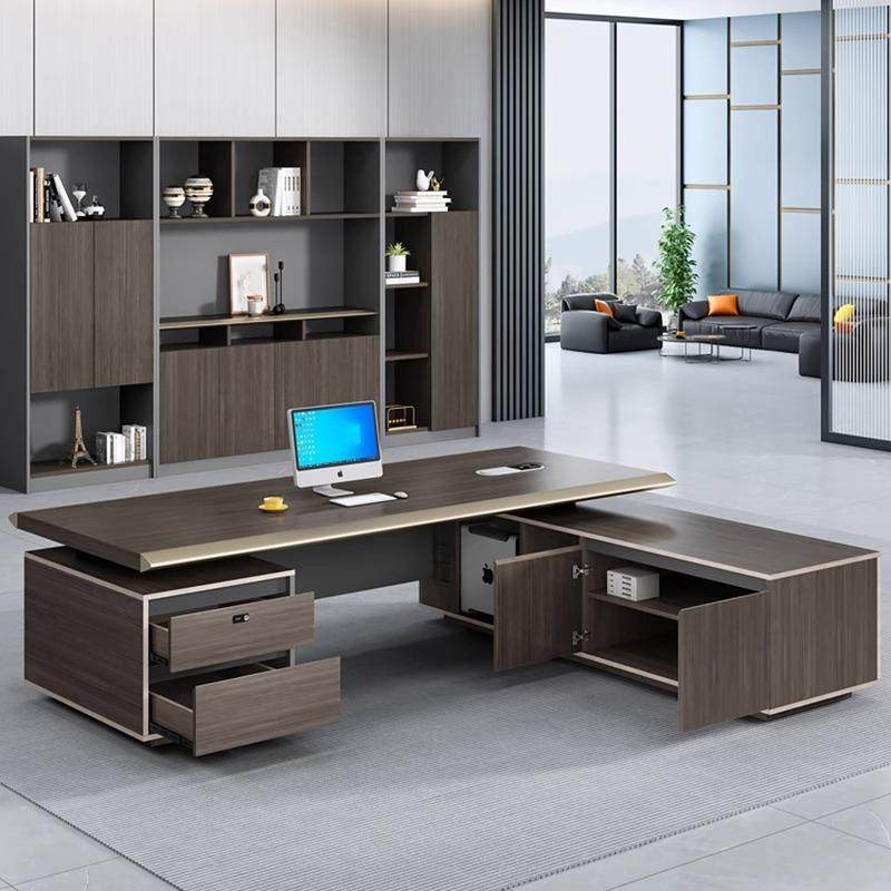 办公桌老THP板桌经约现大班台办公室桌办公桌椅简组合理桌代总裁