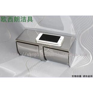 04锈钢镜面SAN不双卷纸盒防水厕纸架生间壁挂卷3纸卫器带烟灰缸