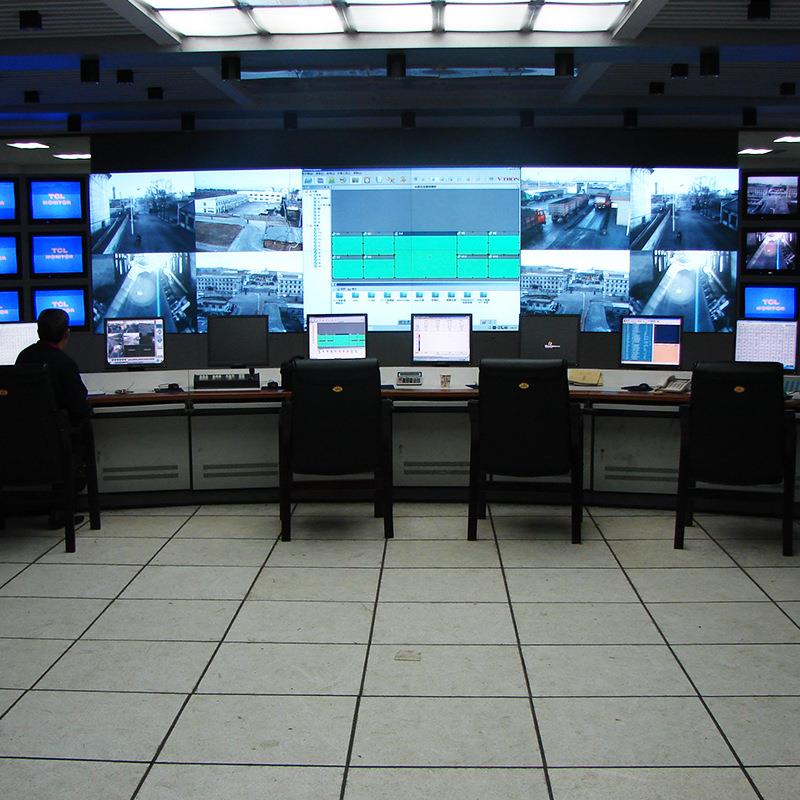 厂监控墙寸GIU无缝拼接屏大机家屏壁挂电视墙柜安防-寸显示器