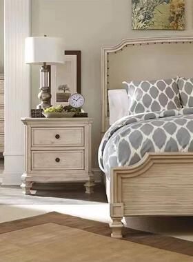 美式乡村复古实米木床床床1.8米双人主卧大床法式仿古橡MSMC015木