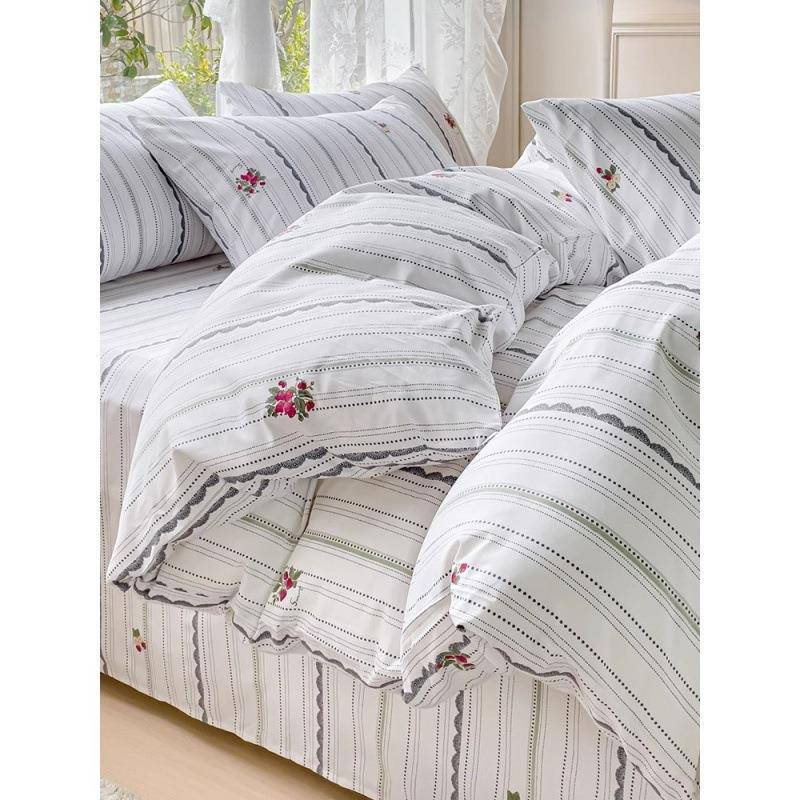 小清新纯棉四件iAN8TM2x套被100全棉网红床单套学生舍床上三件宿