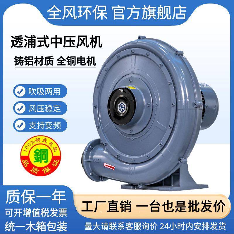 上海全风WCEUEX-75S风A中压机0.4K中透浦式压鼓风机370W中压鼓风