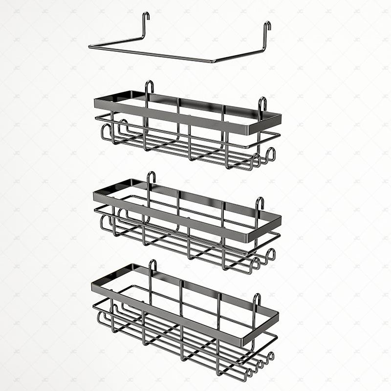 境厨房门后孔置物架免打层厕所墙上收纳跨架壁挂AIN式浴室多收纳