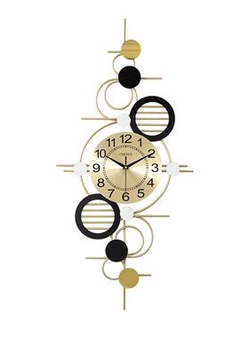 家用现代简约厅挂墙钟客免打孔钟表轻奢风66003挂餐挂厅墙上挂表