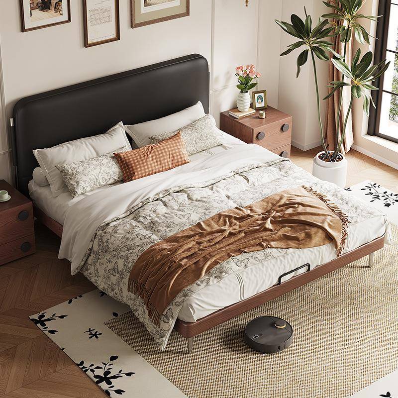 1米8人双床蜡实木SMYS-602床法式复古女美式家具白木生卧室小户型