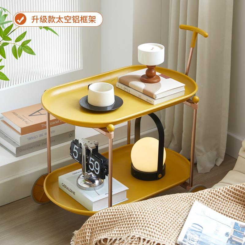 家用塑料几创推意简约车茶TDU落地可移动月球小推车车置物架现货