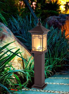 花新中式草地灯草灯庭院灯led户外防水坪古典别墅园灯小区景TKA观