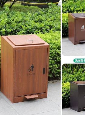 垃圾F99685S8桶大号大外容量公室外户卫共场环合脚踩脚踏式带盖方