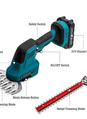 新款手电动笆ERB剪无线持多功能草机家割用小型草坪锂篱电修剪机