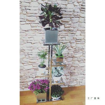 花子简约室内MXJ客户厅阳台现代不钢锈落地架多层外花盆架庭院装